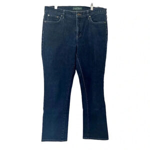 Lauren Jeans Co Ralph Lauren (LRL) Women's Dark Denim Skinny Jeans Size 12 GUC